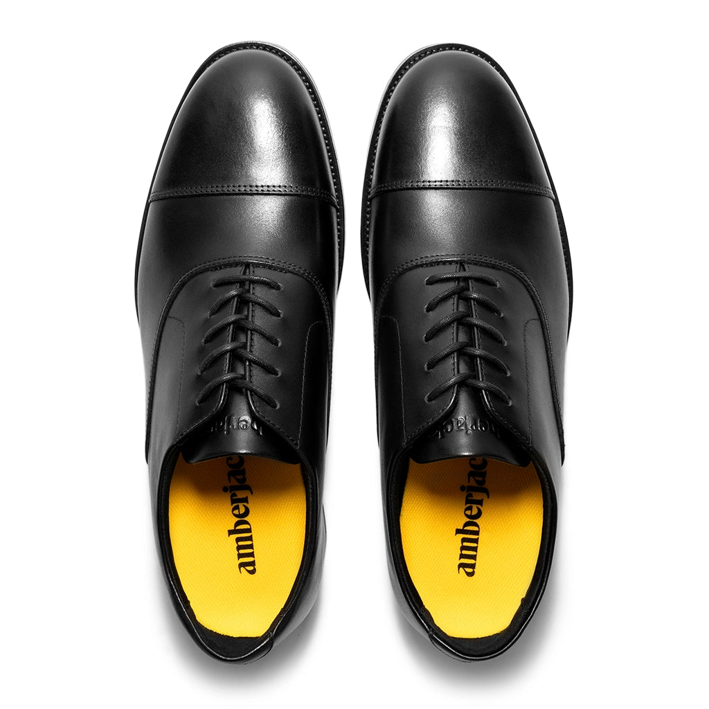 Amberjack Regent Full Grain Leather Dress Shoe in Obsidian