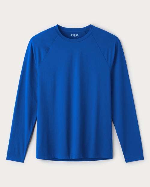 Rhone Mens Reign Long Sleeve Shirt in Harbor Blue