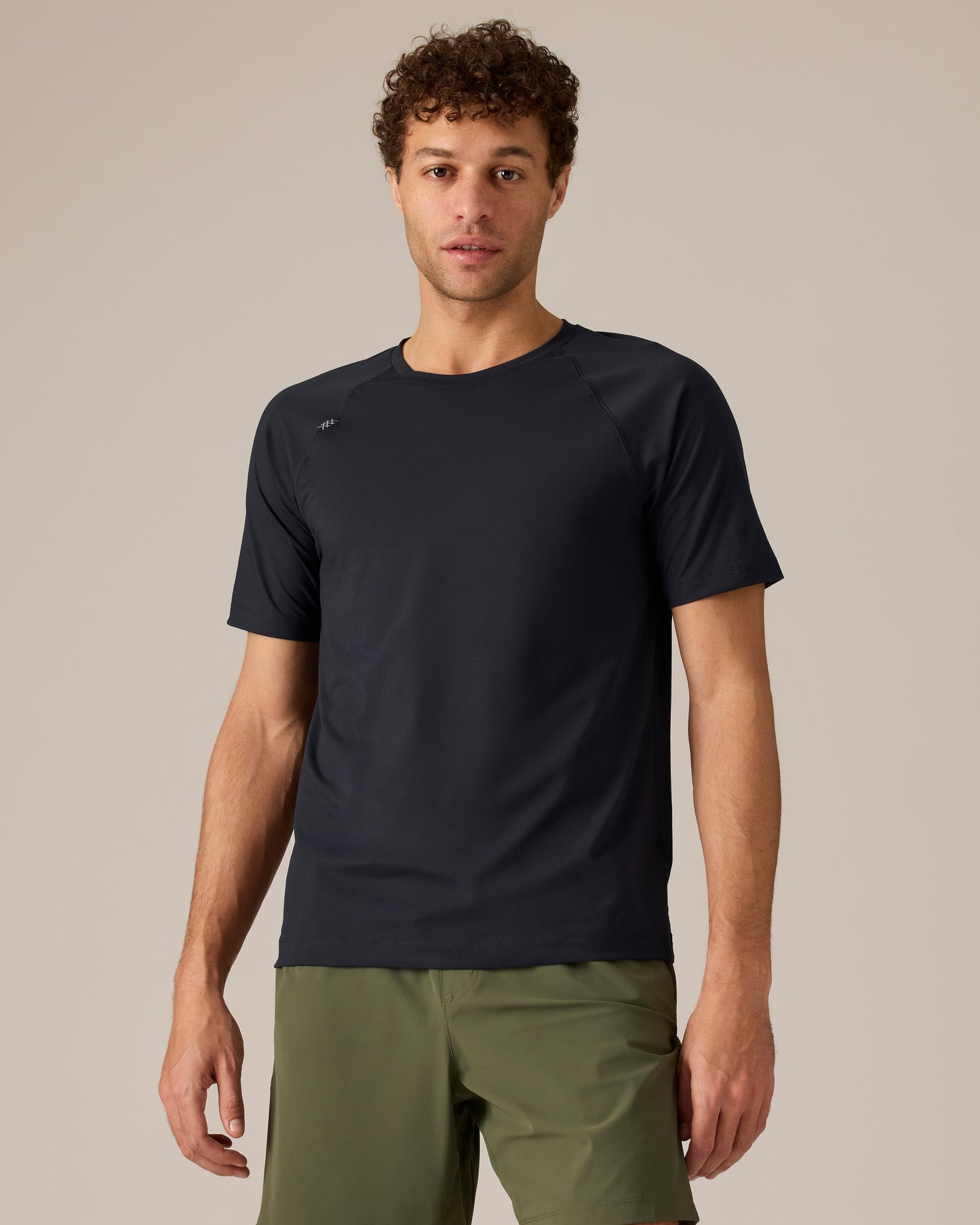 Rhone Mens Reign Short Sleeve Shirt in Black