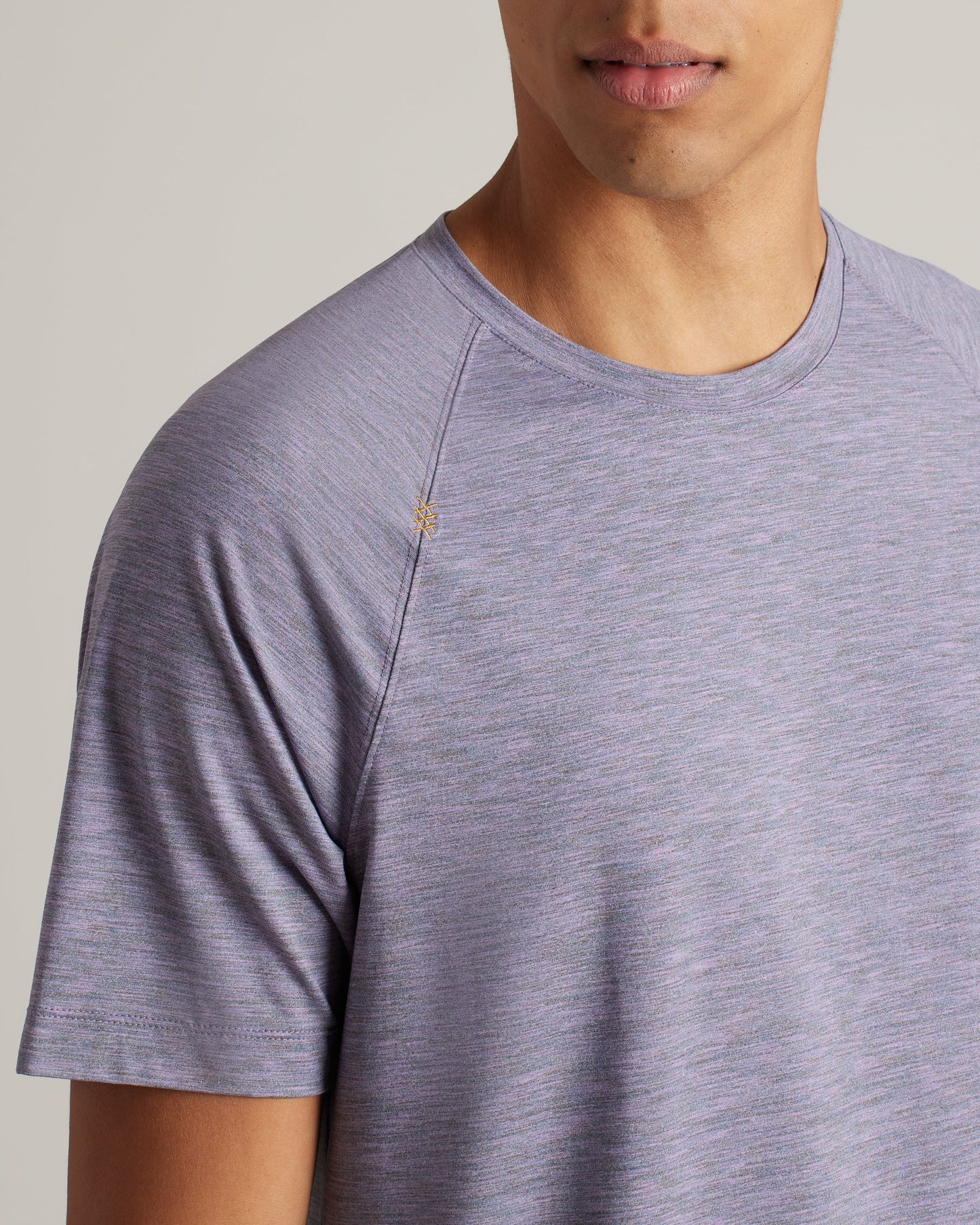 Rhone Mens Reign Short Sleeve Shirt in Astral Purple Space Dye