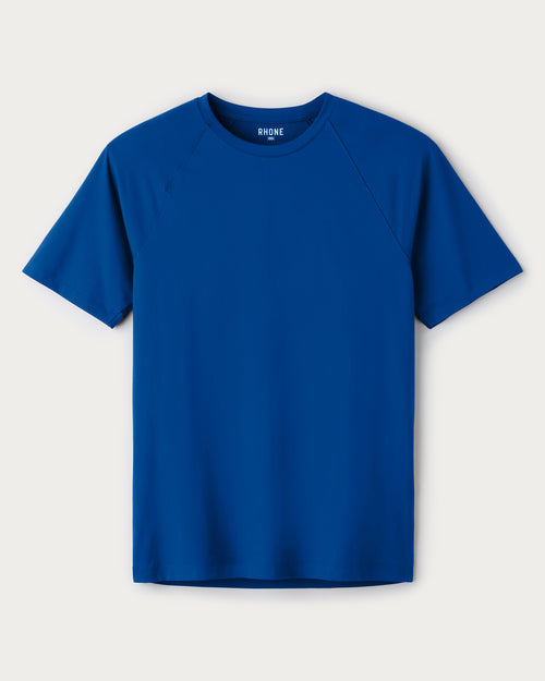 Rhone Mens Reign Short Sleeve Shirt in Harbor Blue
