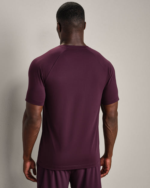 Rhone Mens Reign Short Sleeve Shirt in Mulberry