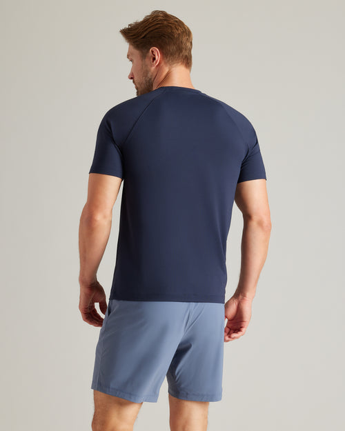 Rhone Mens Reign Short Sleeve Shirt in True Navy