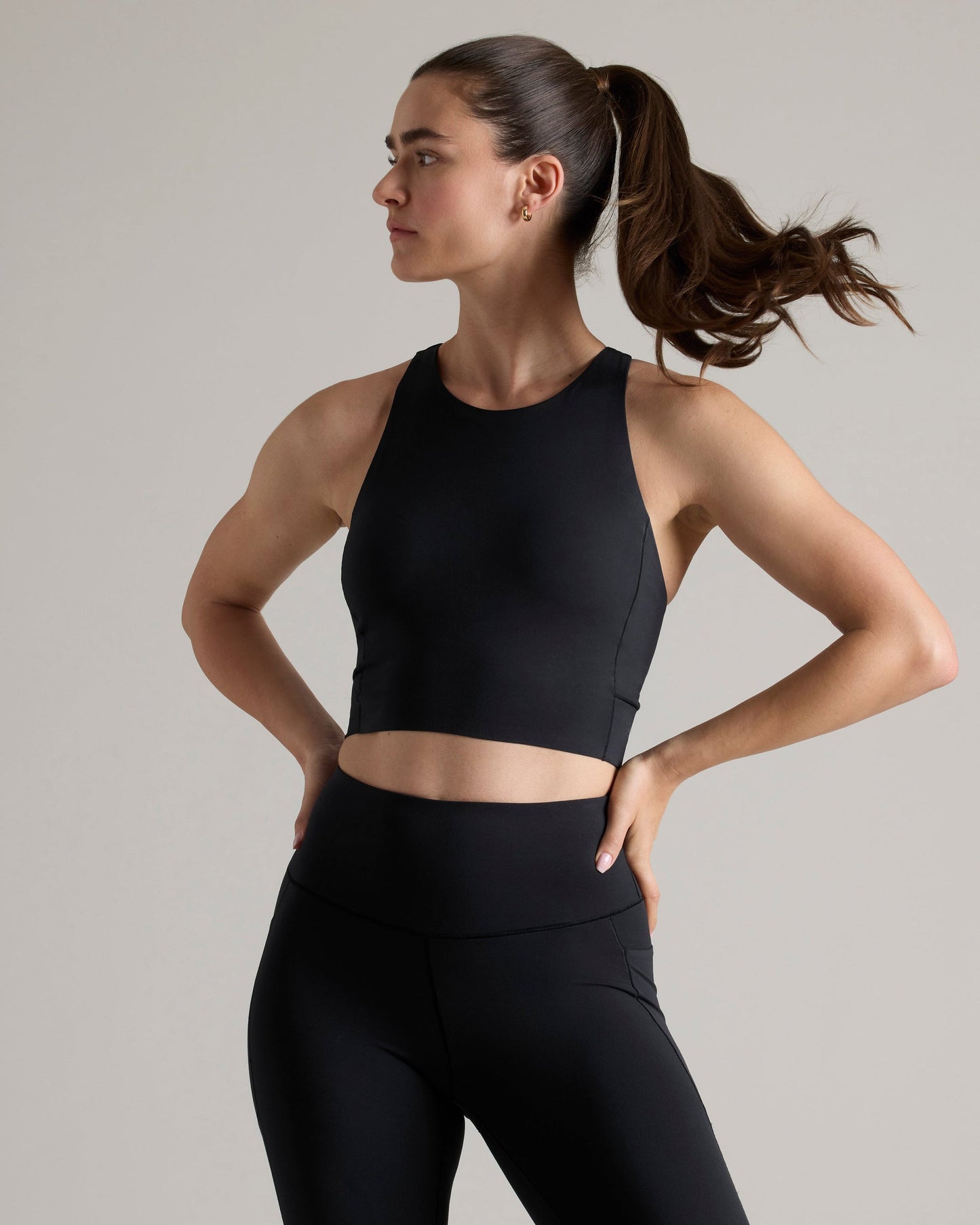 Womens Rhone Revive Longline Bra in Black