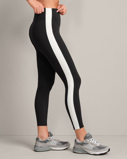 Womens Rhone Reviveform Color Block 7/8 Legging in Black/White