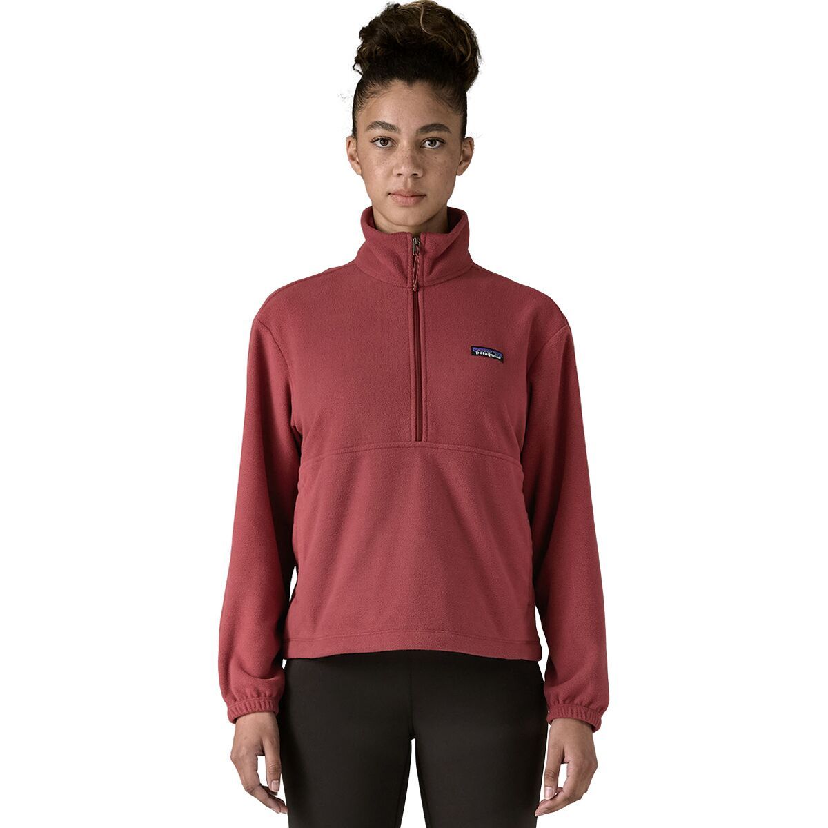 Womens Patagonia Micro D Half Zip Fleece Pullover in Sequoia Red