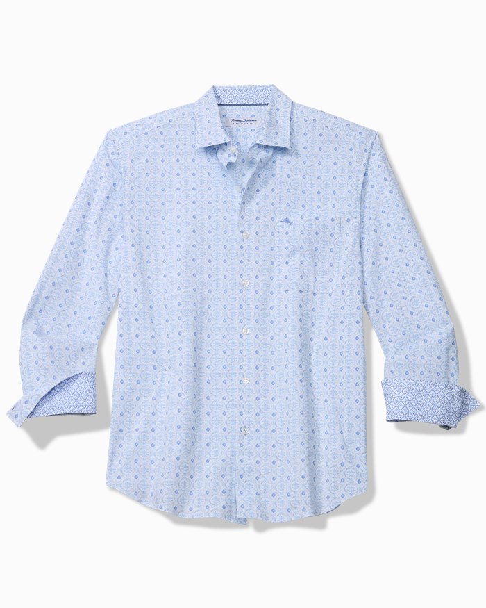 Tommy Bahama Sarasota Stretch Medallion Islandzone Sportshirt in Blue Lapis
