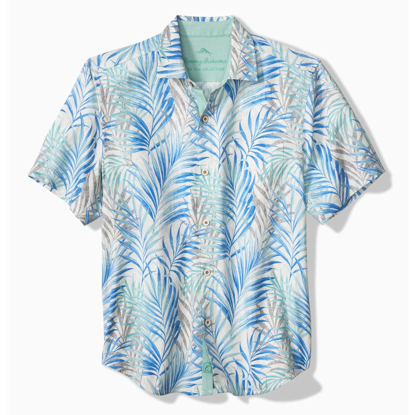 Tommy Bahama Palm Dancer Silk Camp Shirt in Banff Blue