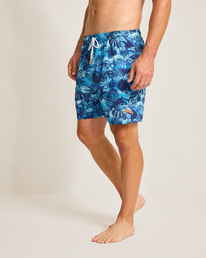 Tommy Bahama Naples Ocean Escape 6-Inch Swim Trunks in Eclipse