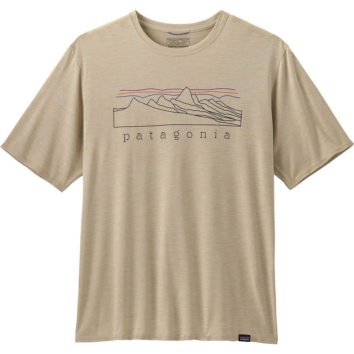 Patagonia Mens Cap Cool Daily Graphic Shirt in Stratapeaks: Pumice X-Dye