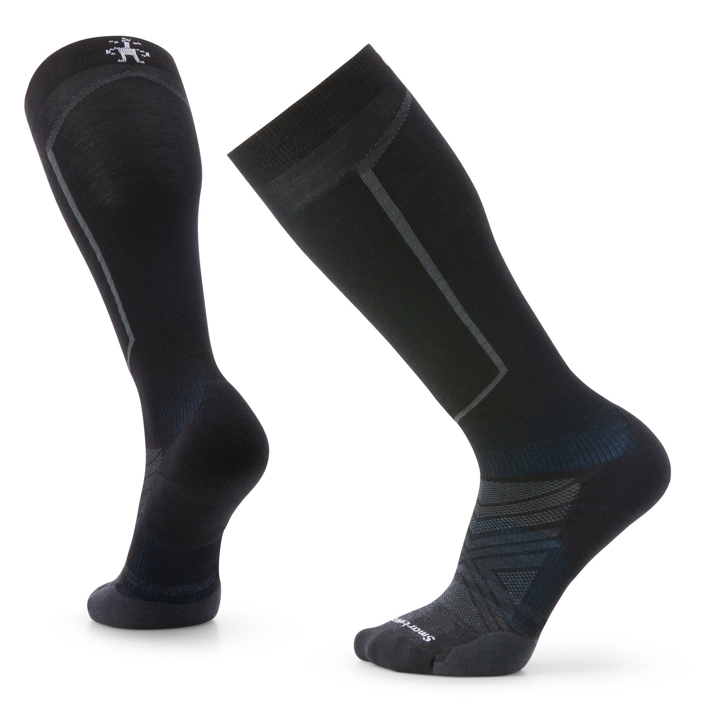 Mens Smartwool Ski Over The Calf Targeted Cushion Socks in Black