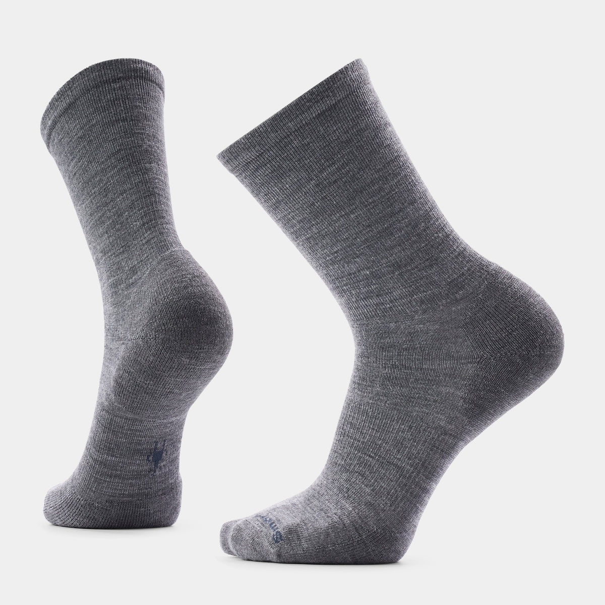 Smartwool Mens Everyday Solid Rib Crew Socks in Medium Grey