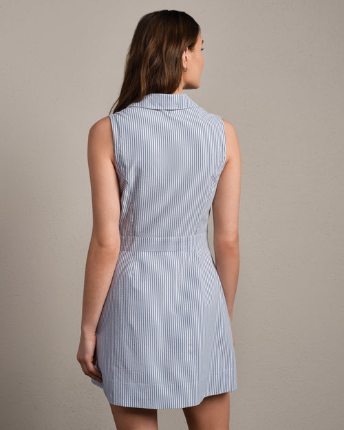 Womens Rhone Saltair Dress in Washed Navy Stripe