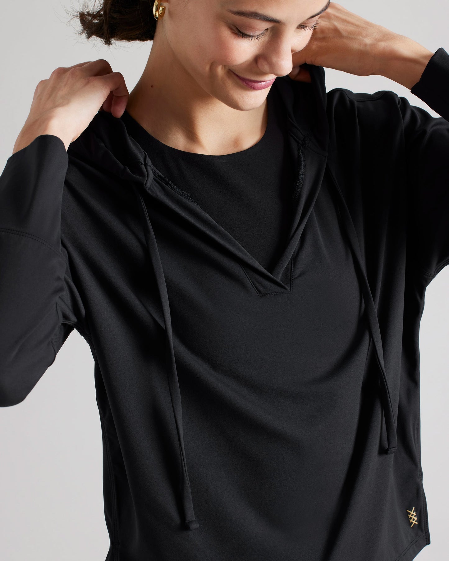 Womens Rhone Serene Hoody in Black