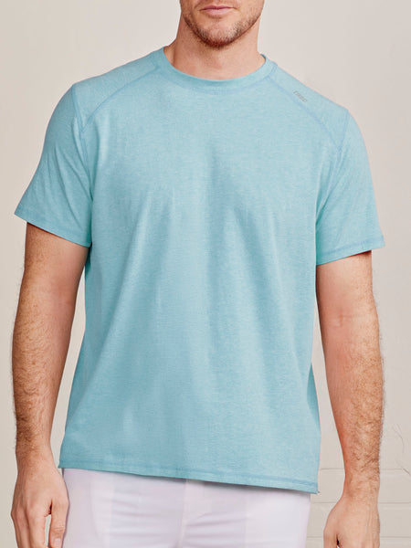 TASC Mens Carrollton Performance Crewneck SS Tee in Waterfall