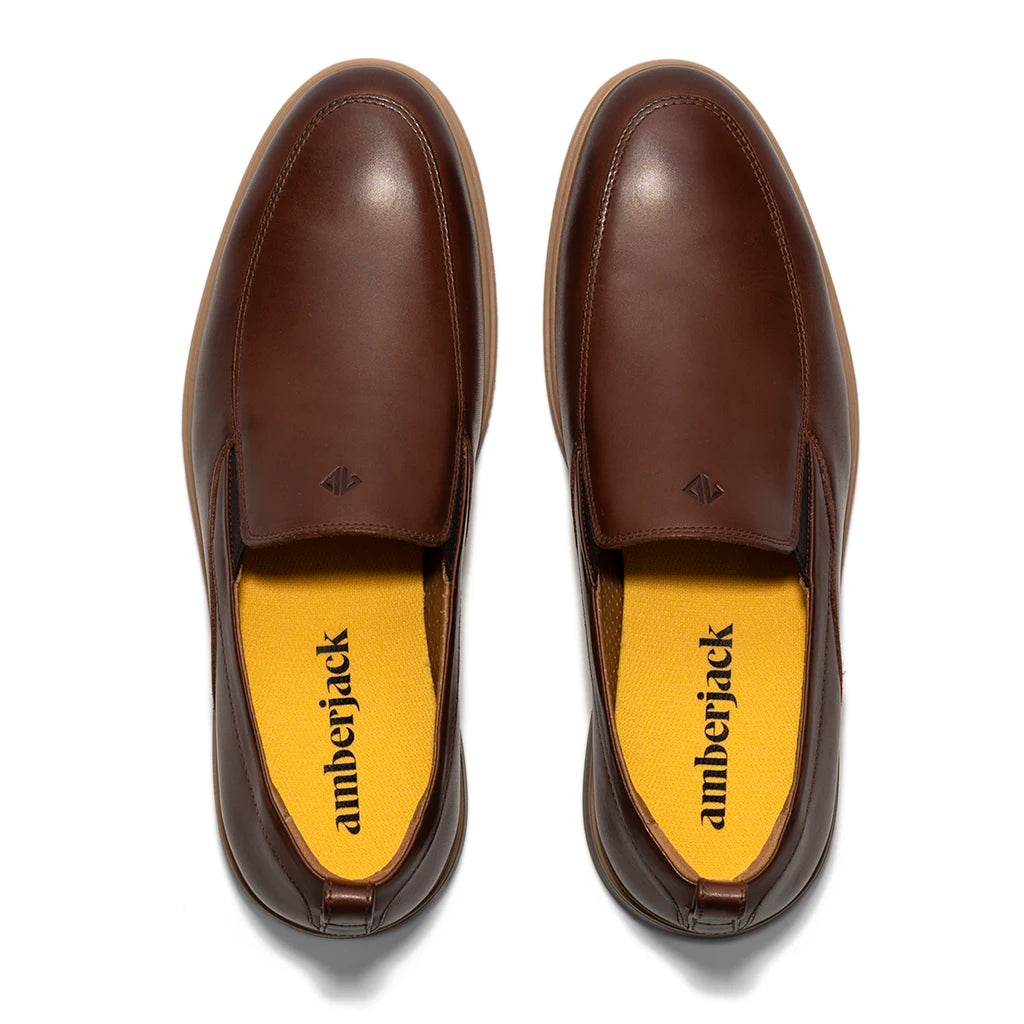 Amberjack The Slip On Full Grain Leather Dress Shoe in Chestnut