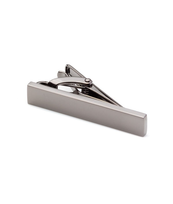 Pacific Silk Gator Clasp Tie Slide in Gun Metal