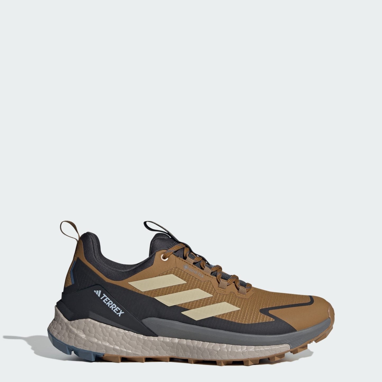 Adidas Mens Terrex Free Hiker 2.0 Low Gore Tex Hiking Shoes in Bronze Strata/Savannah/Carbon