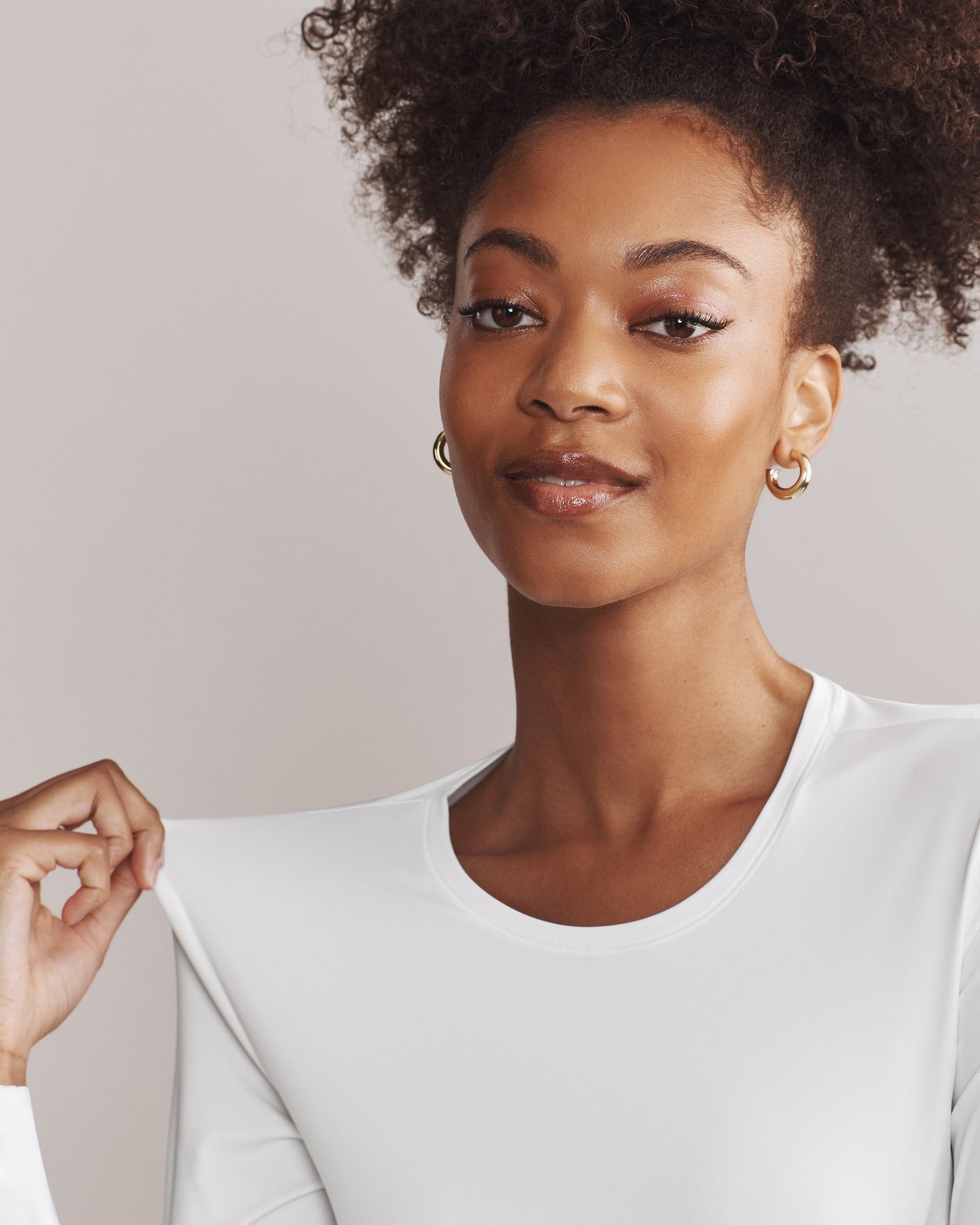 Womens Rhone Ultimate Long Sleeve Layer Tee in Snow White