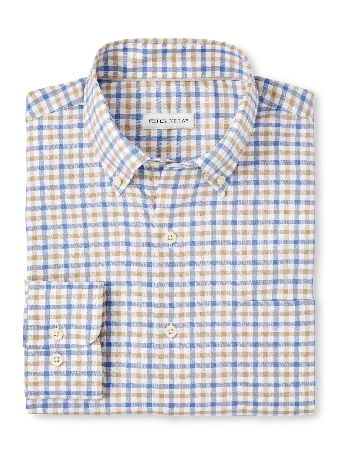Peter Millar Gardner Crown Lite Cotton-Stretch Sport Shirt in Blue Freesia