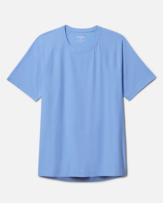 Rhone Reign Short Sleeve Shirt in Blue Mist Heather