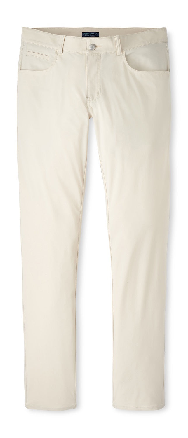Peter Millar Bingham Performance Five-Pocket Pant in British Cream