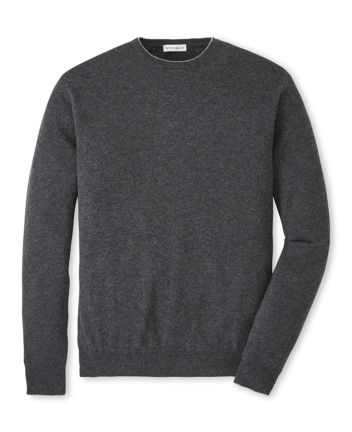 Peter Millar Crown Heritage Cashmere Crewneck Sweater in Charcoal