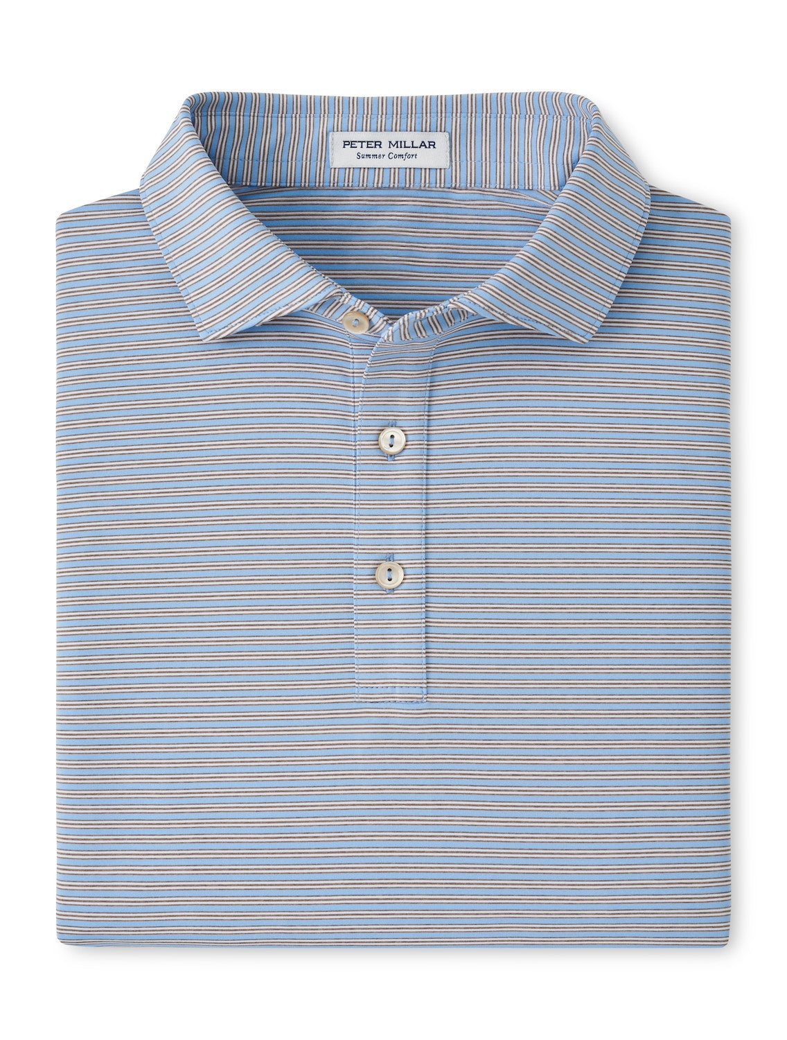 Peter Millar Culver Performance Jersey Polo in Cottage Blue