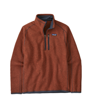 Patagonia Mens Better Sweater Quarter Zip in Burnished Red Hornor Harrison