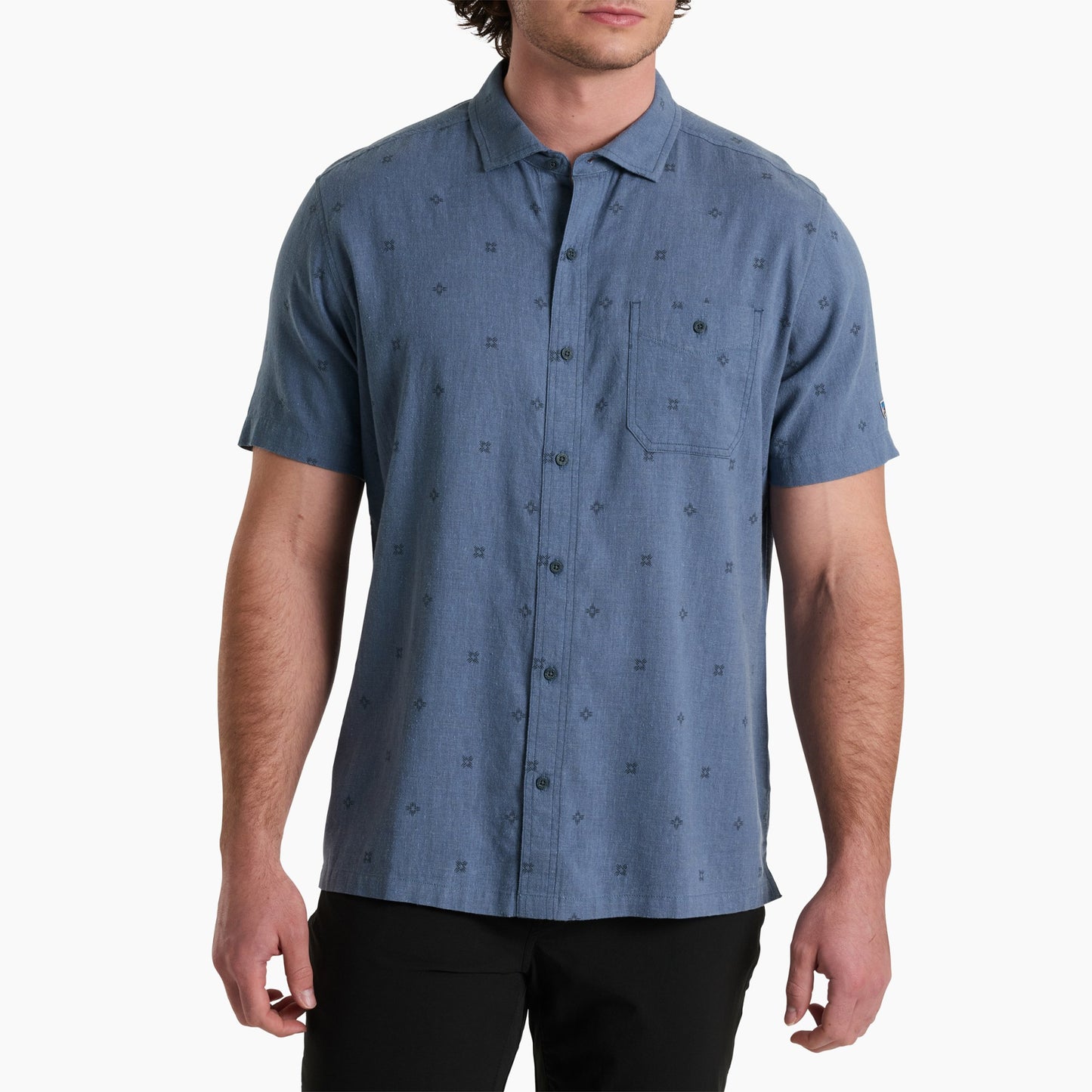 Kuhl Mens Getaway SS Sportshirt in Dusk Blue