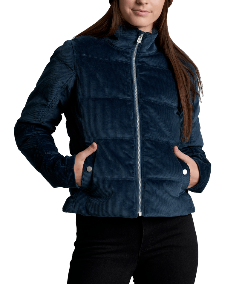 Womens Kuhl Astrid Down Jacket in Metal Blue