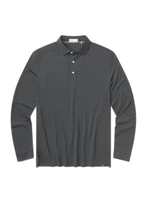 TASC Mens Westport Long Sleeve Polo in Iron
