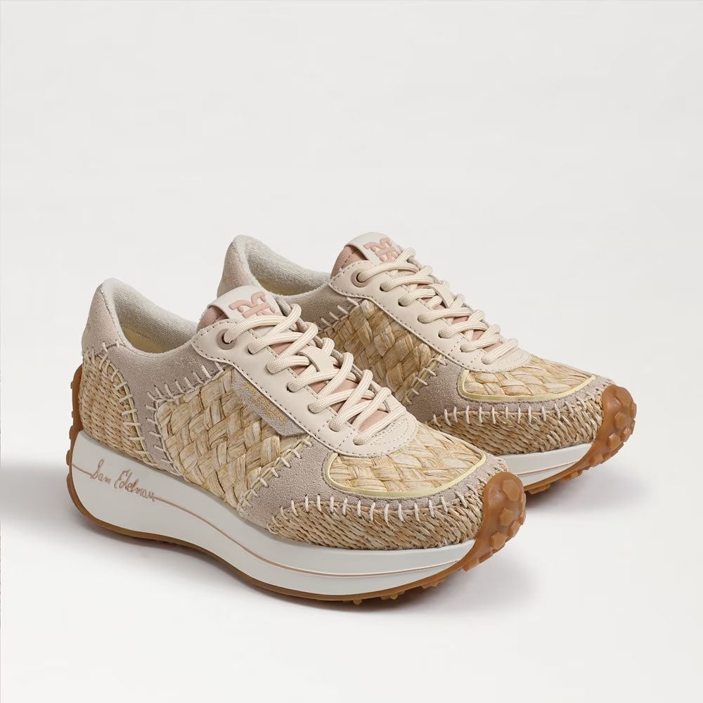 Womens Sam Edelman Jianna Lace Up Platform Sneaker in Warm Sand