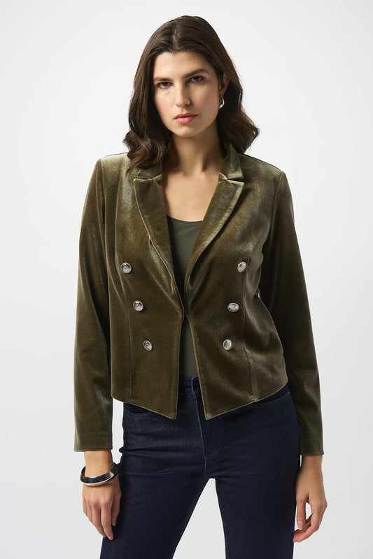 Womens Joseph Ribkoff Formal Double Breasted Blazer in Khaki
