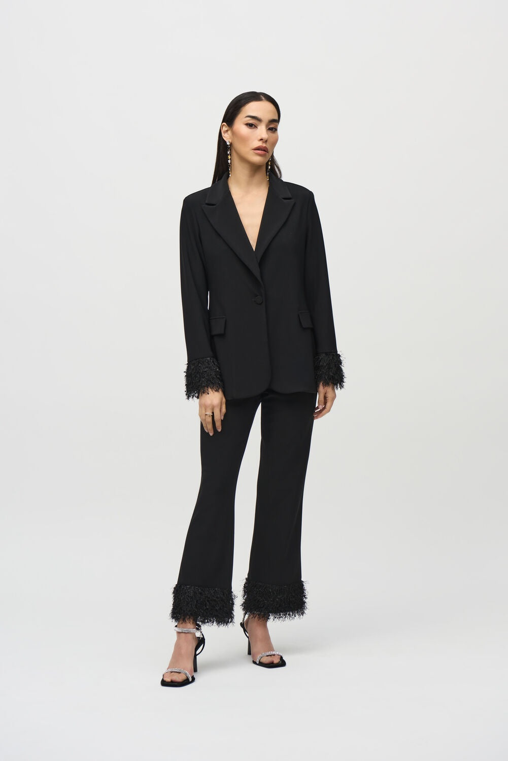 Womens Joseph Ribkoff Straight Fit Full Length Pant in Black