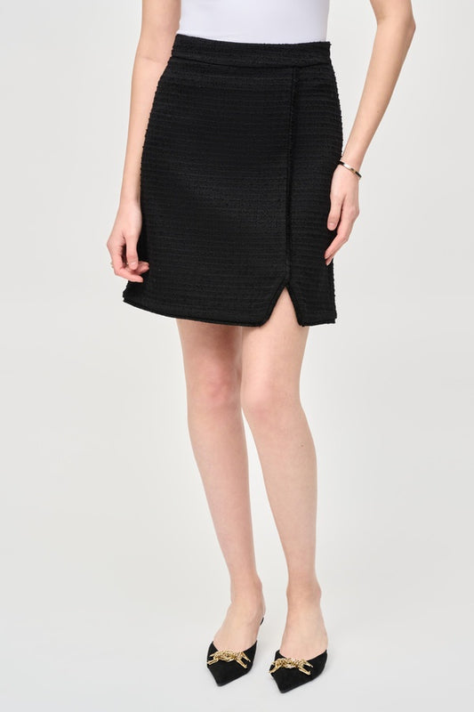Womens Joseph Ribkoff Minimalist High Rise Slit Skirt in Black