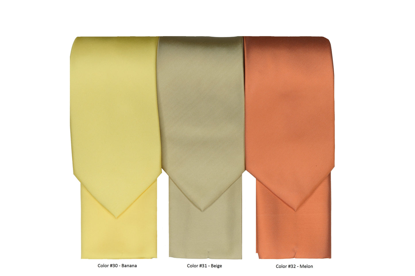 FX Fusion Solid Color Wedding Tie & Pocket Square Set in Melon-Regular Length