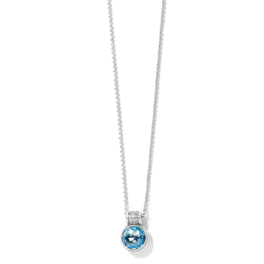 Womens Brighton Meridian Aurora Crystal Petite Necklace in Aqua