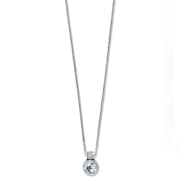 Womens Brighton Meridian Aurora Crystal Petite Necklace in Silver