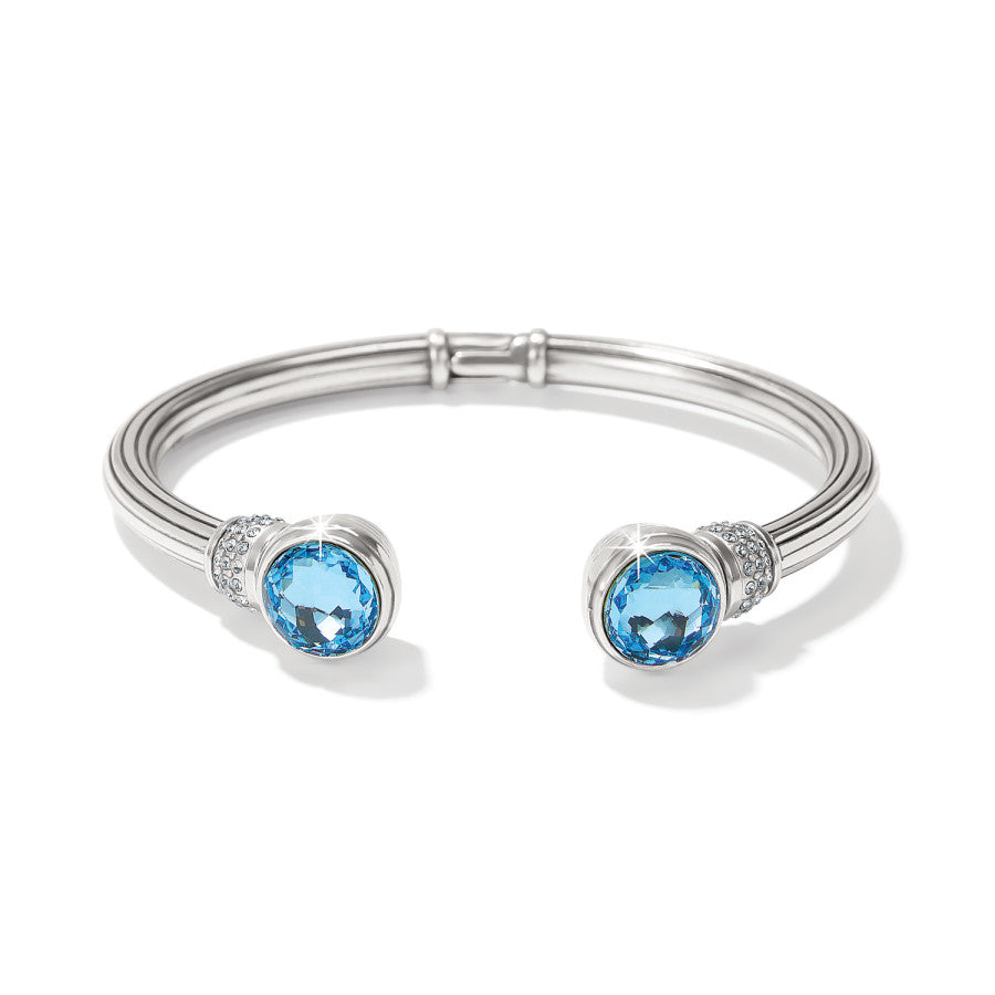 Womens Brighton Meridian Aurora Petite Hinge Bangle in Aqua
