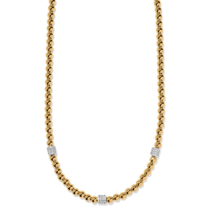 Womens Brighton Meridian Petite Beads Station Necklace in Gold