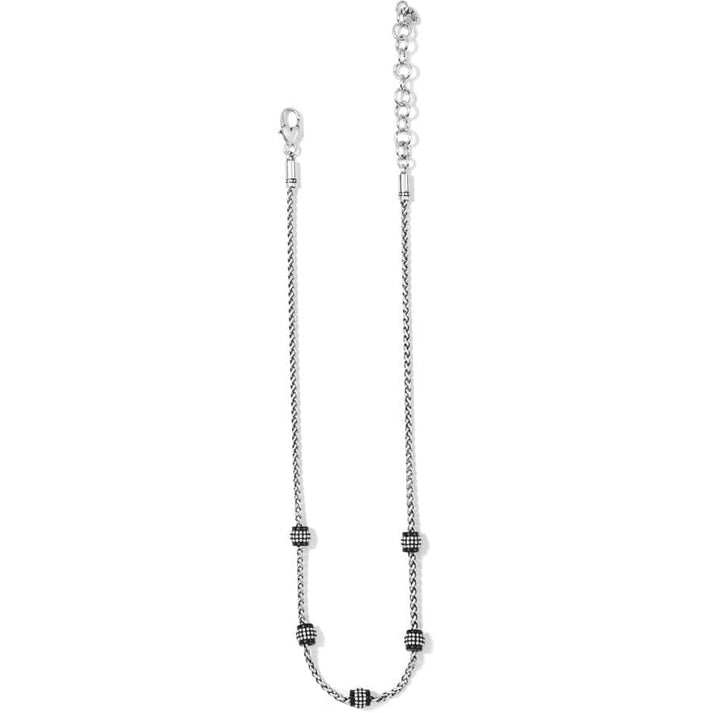 Womens Brighton Meridian Petite Short Necklace in Silver-Black