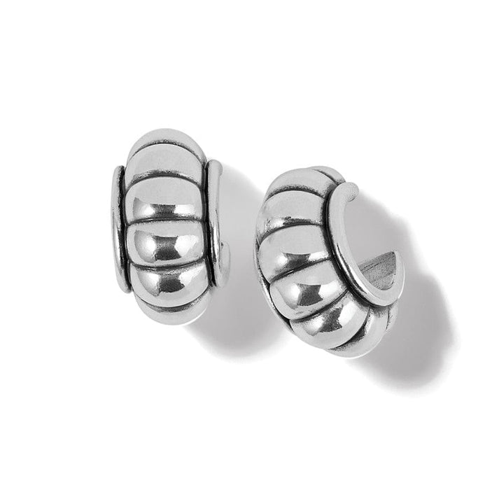 Womens Brighton Mystic Moon Scallop Hoop Earrings in Silver