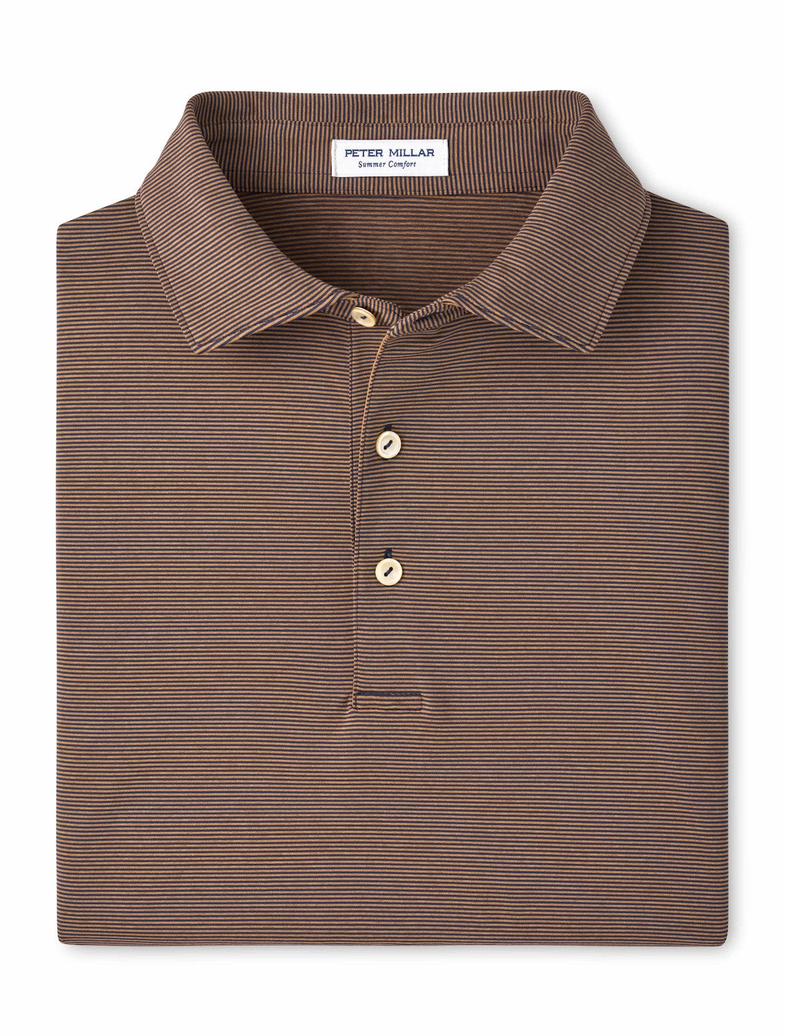 Peter Millar Jubilee Performance Jersey Polo in Navy/Dark Amber