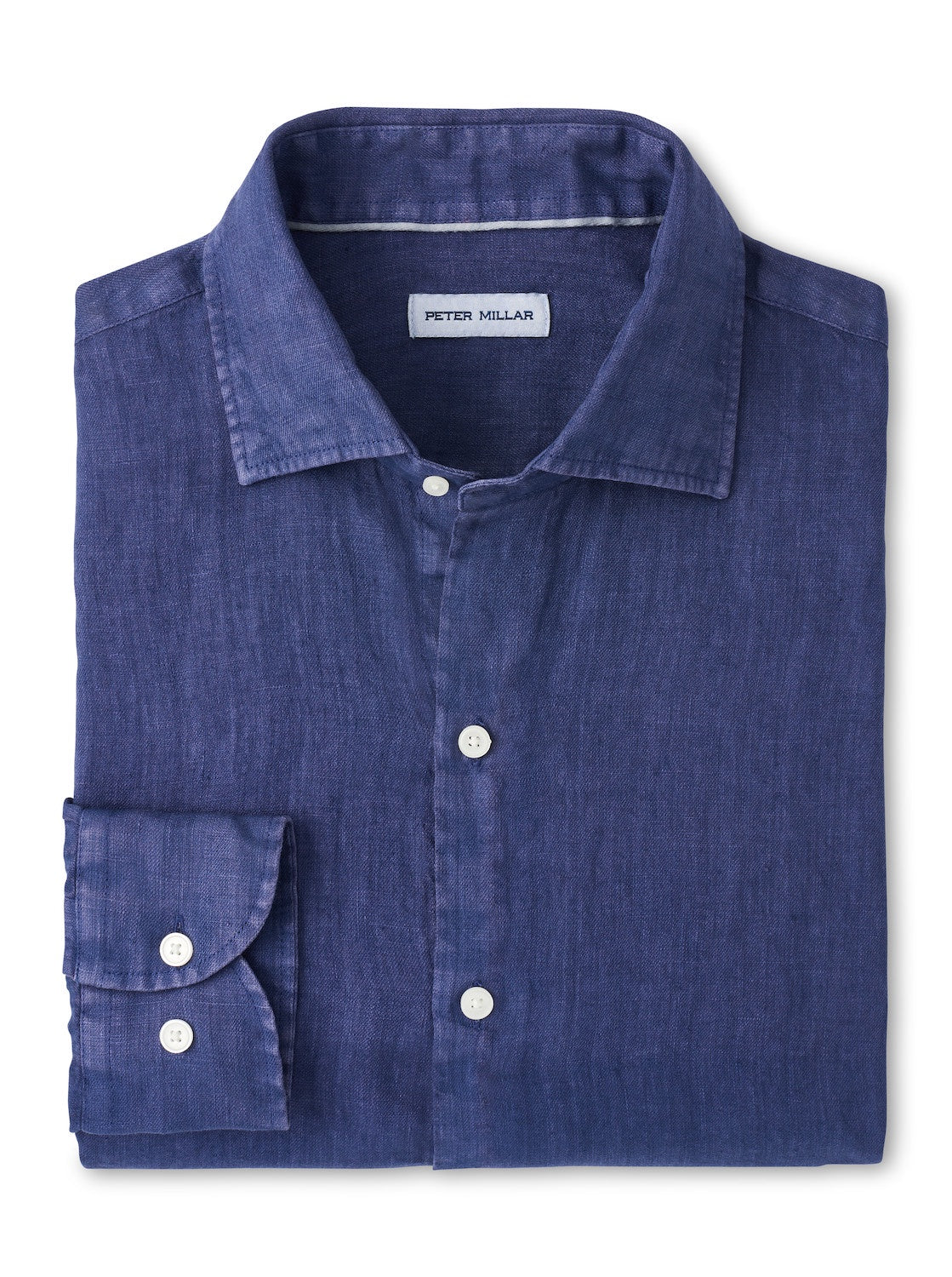 peter millar dress shirts Peter Millar Shoreside Linen Sport Shirt Sport Navy / XXL
