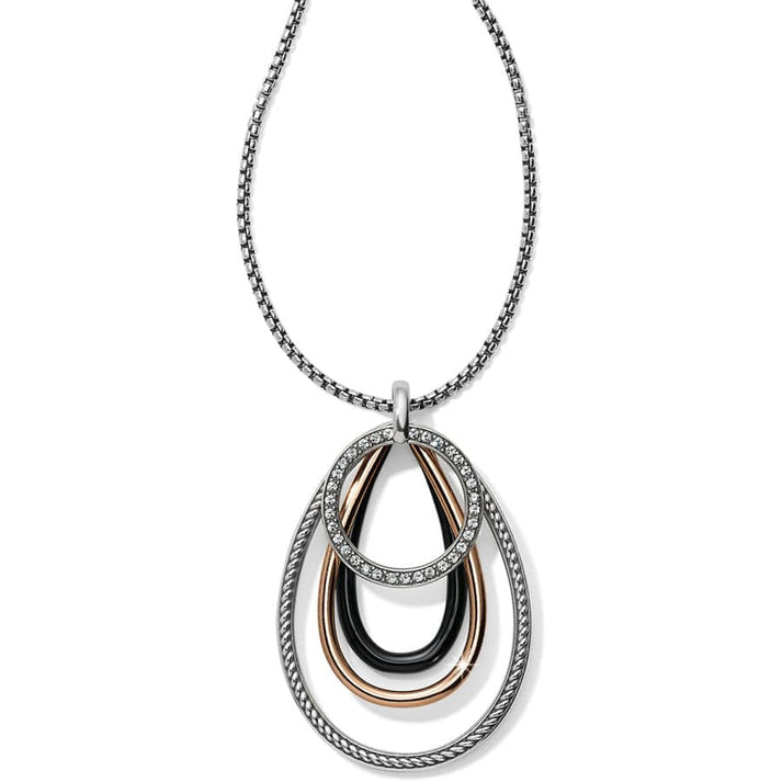 Womens Brighton Neptune's Rings Black Convertible Pendant Necklace