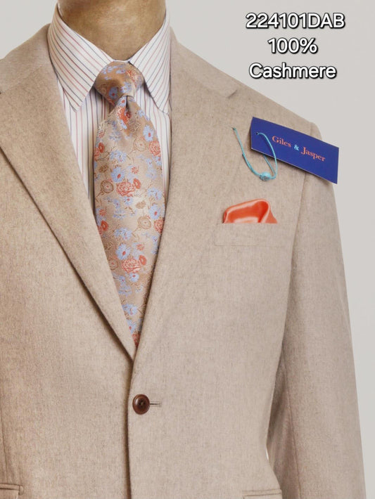 Giles and Jasper Cashmere Sportcoat in Oatmeal