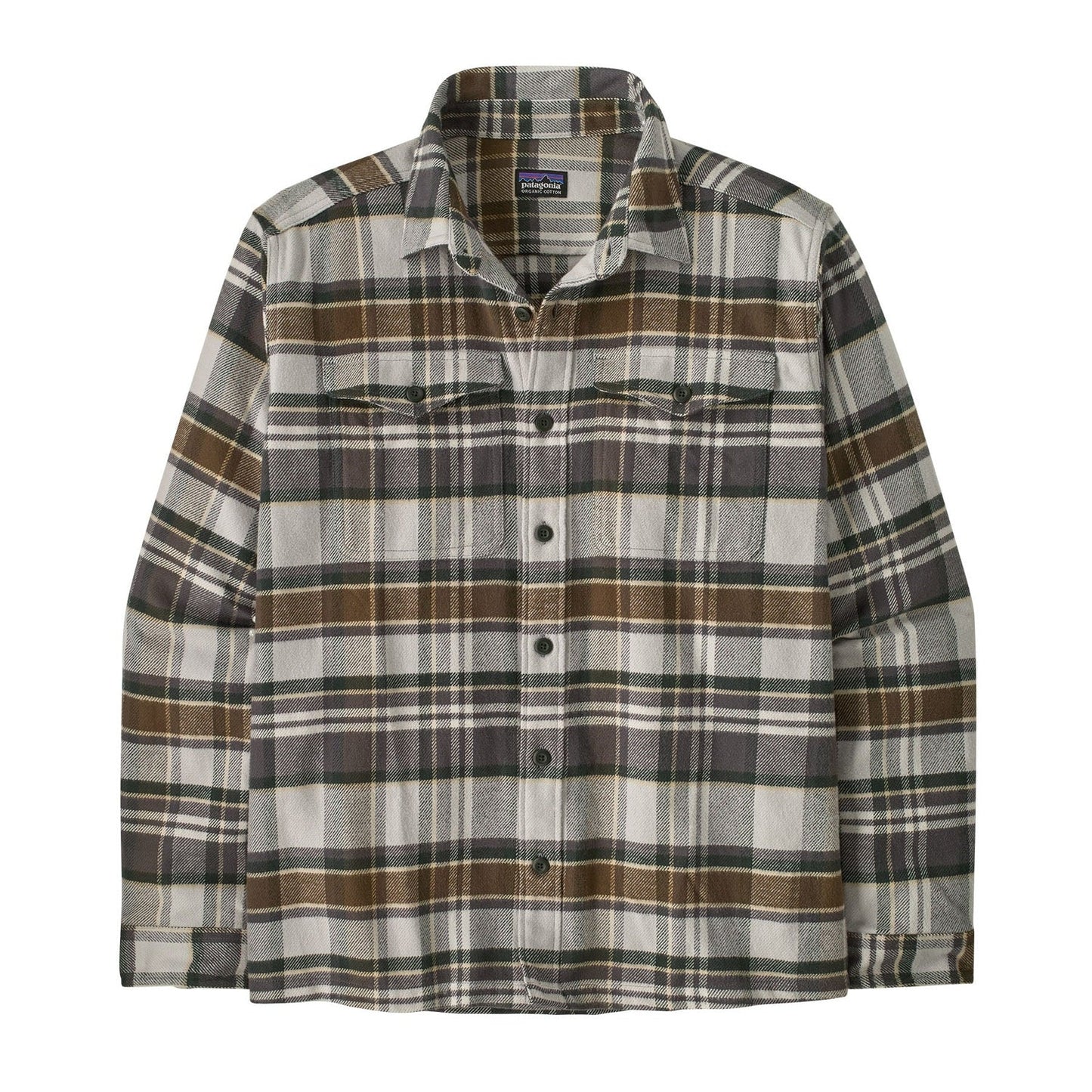 Patagonia Mens Fjord Flannel Shirt in Blizzard: Salt Grey