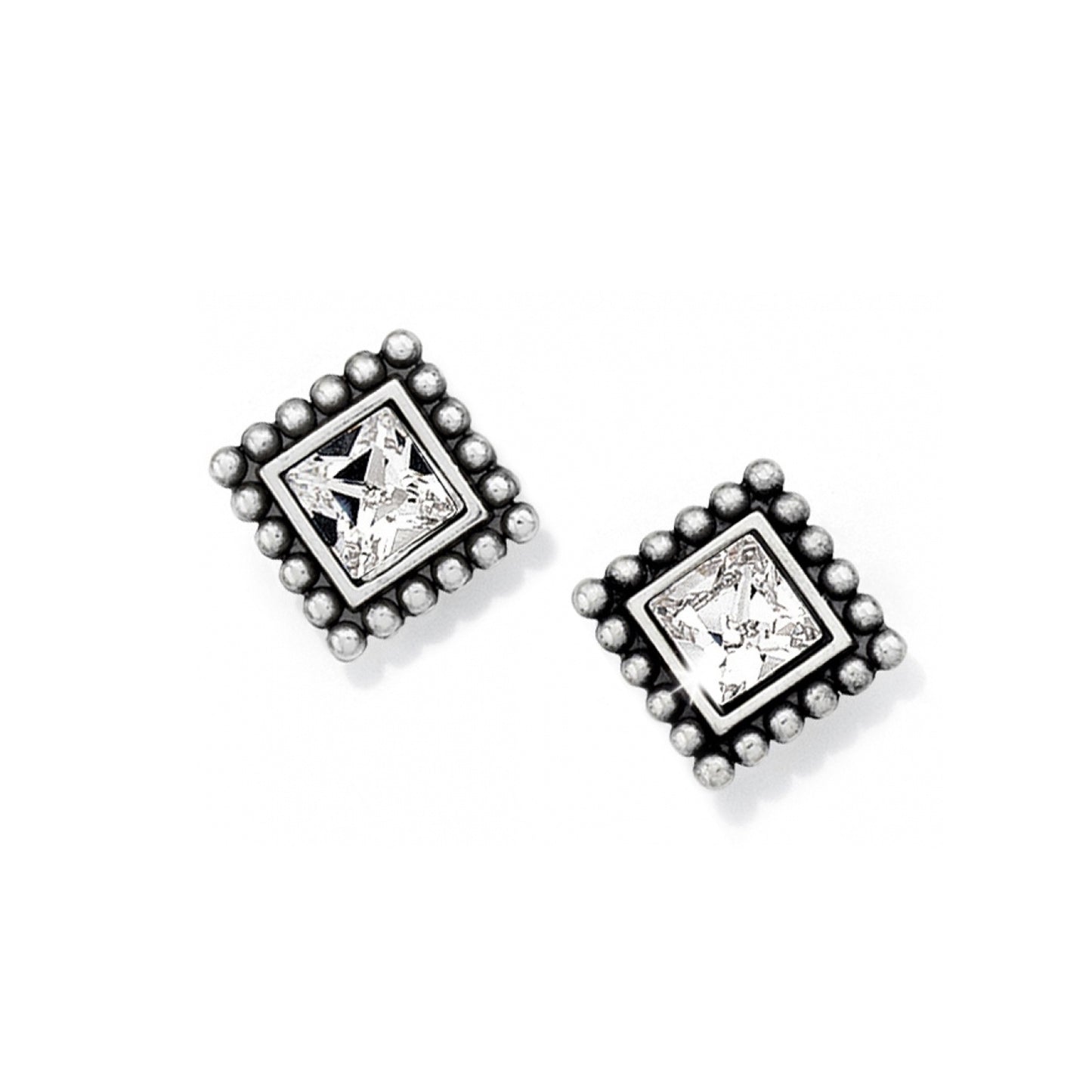 Womens Brighton Sparkle Square Mini Post Earrings