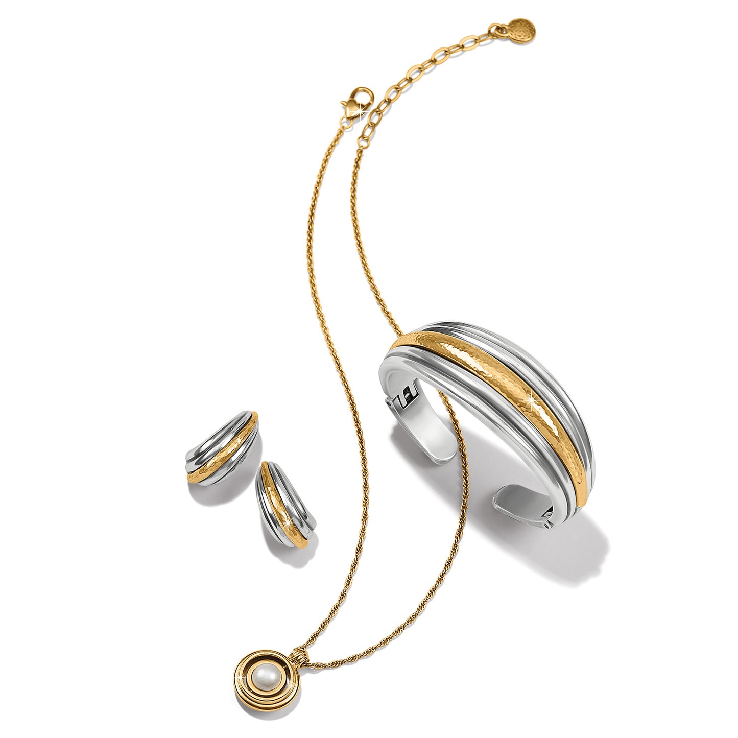 Womens Brighton Ferrara Deco Large Hoop Earrings